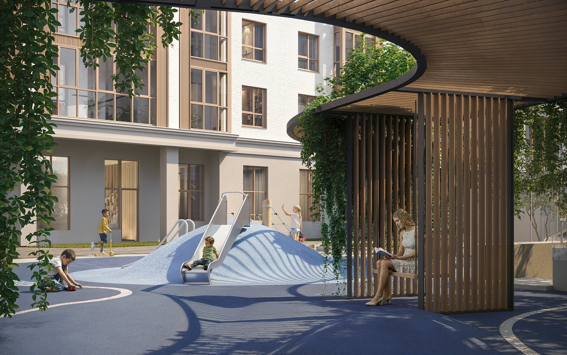 Детский сад прямо во дворе, чтобы утро каждой семьи начиналось без спешки. Ваши дети смогут расти и развиваться в комфортных условиях, а вы получите больше свободного времени.