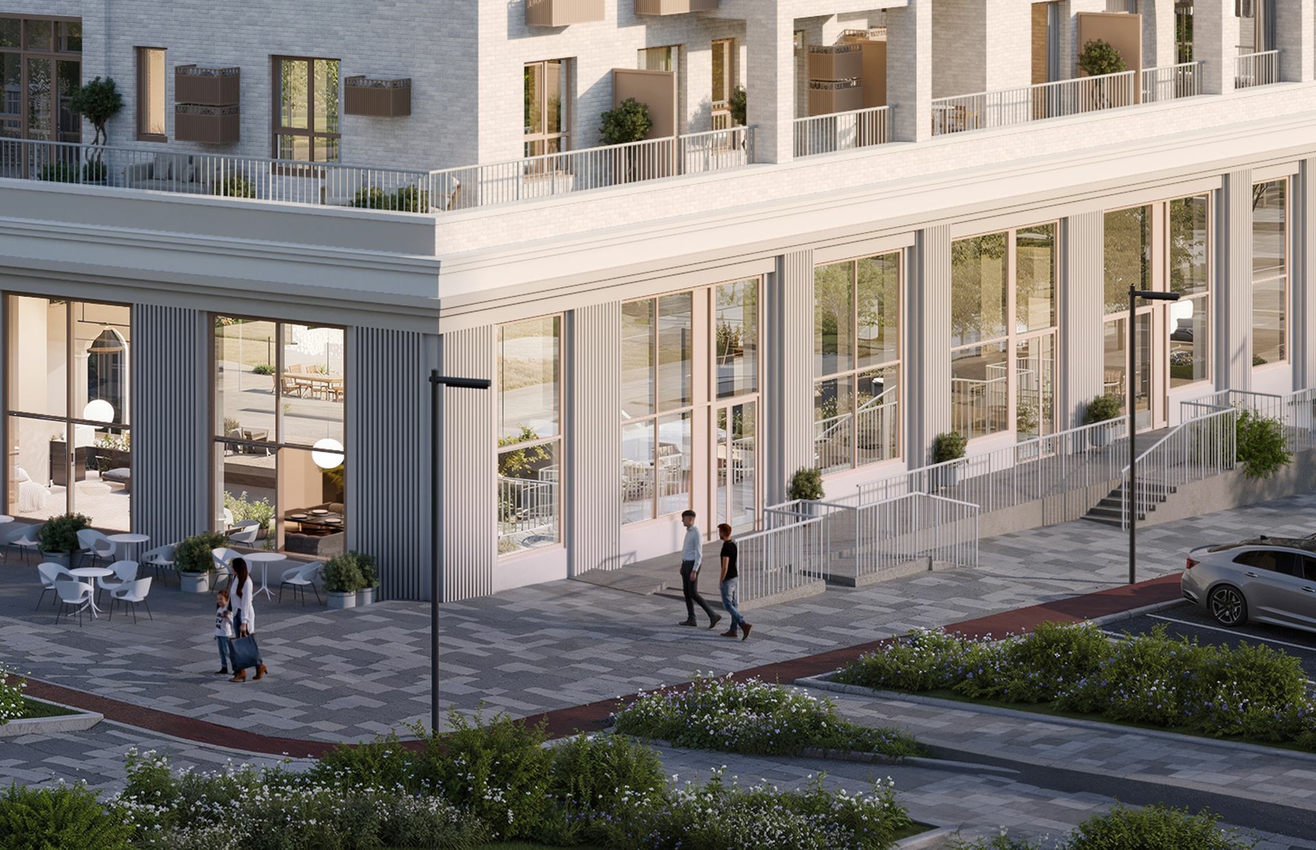 Различные спортивные площадки, беговые и вело-маршруты со специальным покрытием, подходящие как для активного отдыха, так и для серьезных тренировок.